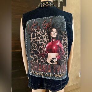 Upcycled Ruby Rd Shania Twain Denim Vest Size 10